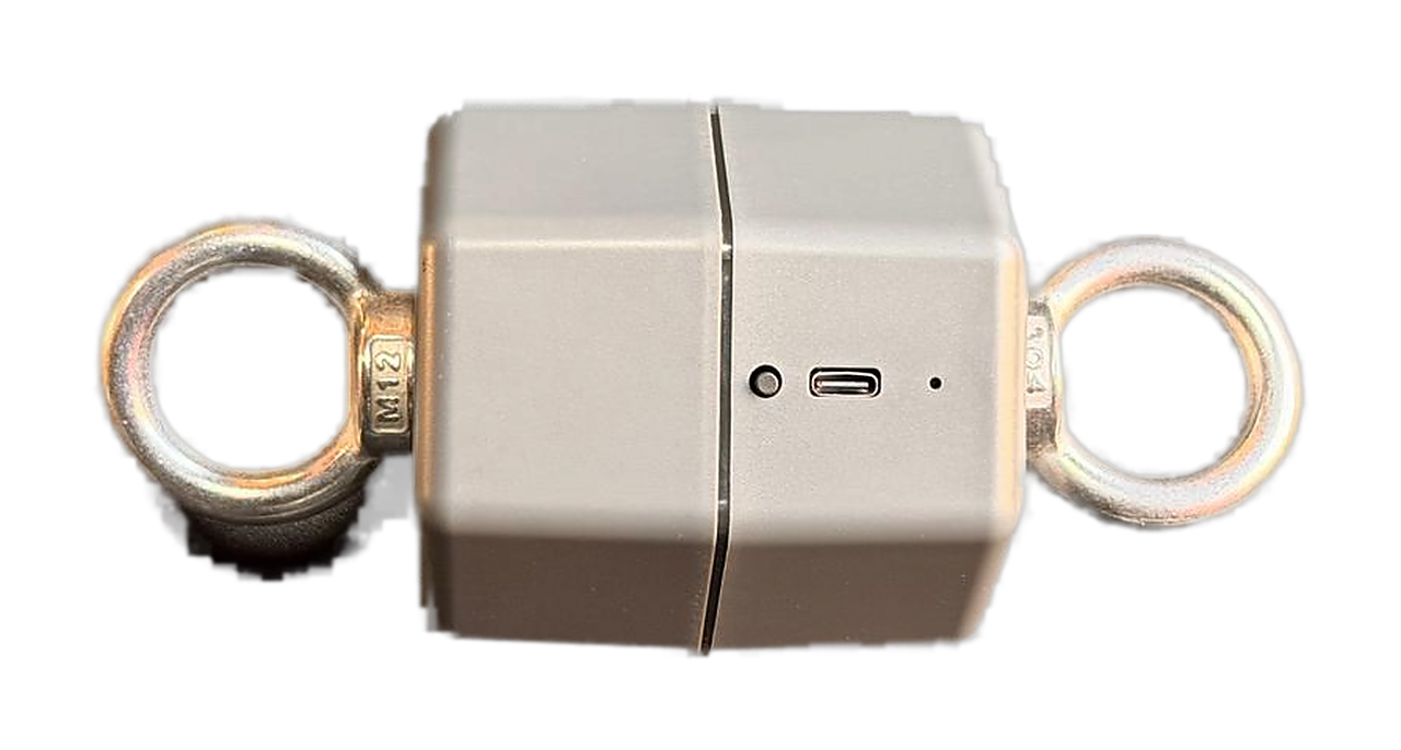 SlimTech Force Block isometric force sensor with M12 eye bolts